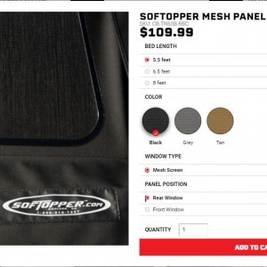 Softopper mesh extra window insert